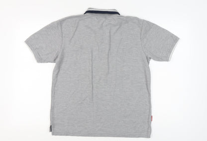 Slazenger Men's Grey Polo Shirt Size L