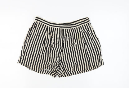 Womens UK Size 10 H&M Black Shorts