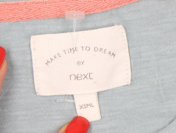 Next Women's Blue XS Crew Neck Nightwear Top
