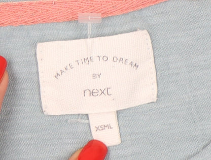 Next Women's Blue XS Crew Neck Nightwear Top