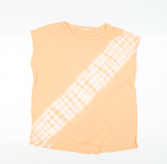 Hush Women's Orange Sleeveless T-Shirt, Size S, Summer Casual