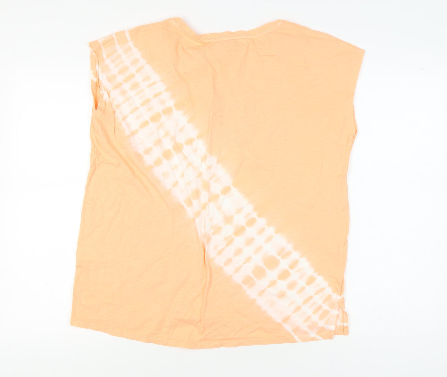 Hush Women's Orange Sleeveless T-Shirt, Size S, Summer Casual