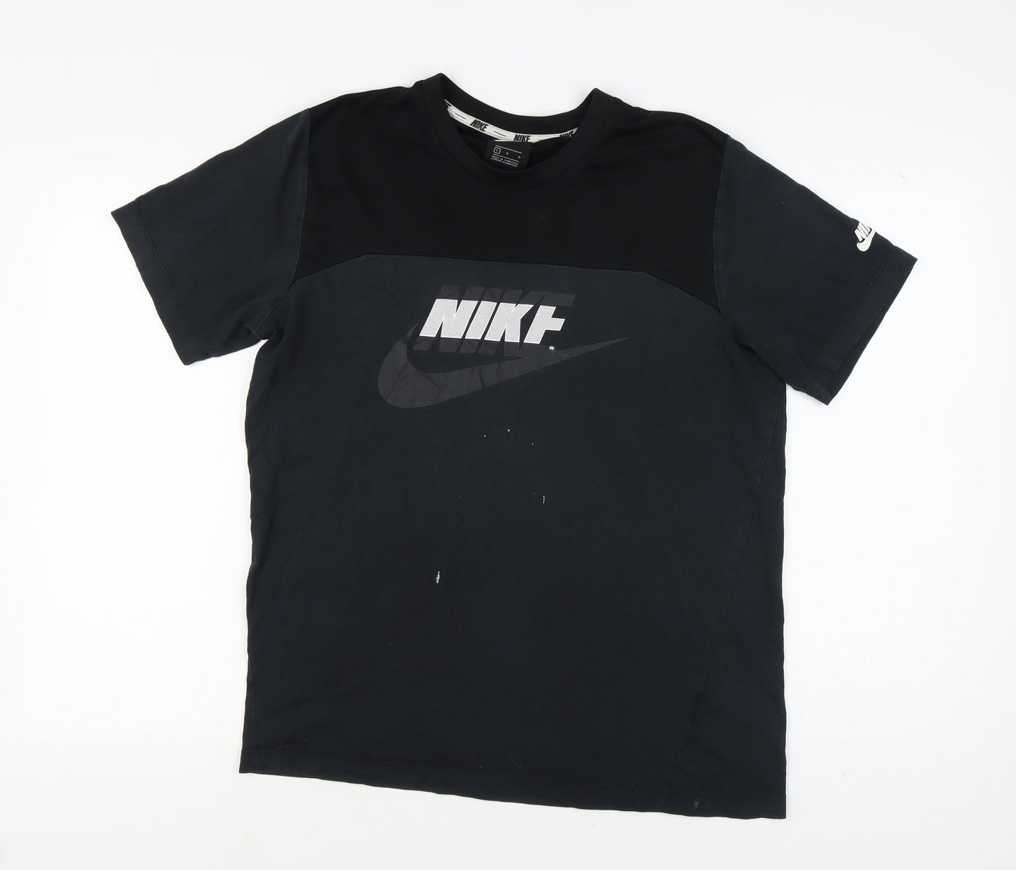 Nike Men's Black Graphic Print T-Shirt - Large