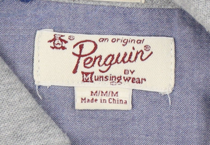Penguin Men's Grey Polo Shirt M Collared Pocket Style