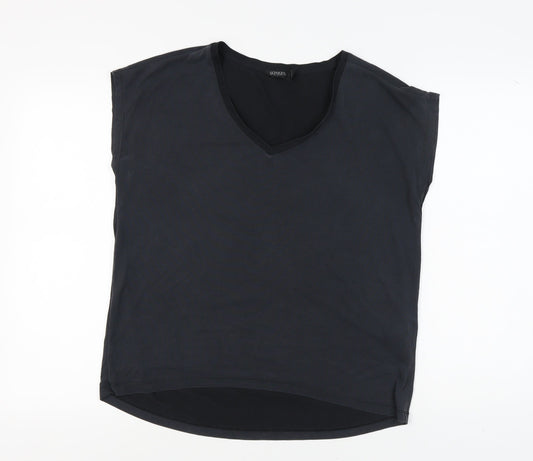 Womens UK Size M Soaked in Luxury Black Basic T-Shirt
