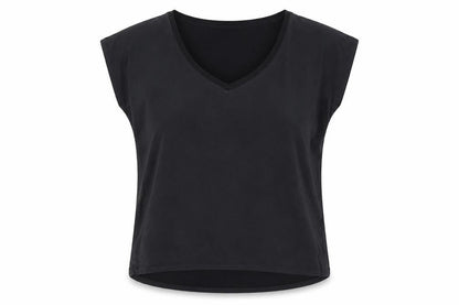 Womens UK Size M Soaked in Luxury Black Basic T-Shirt