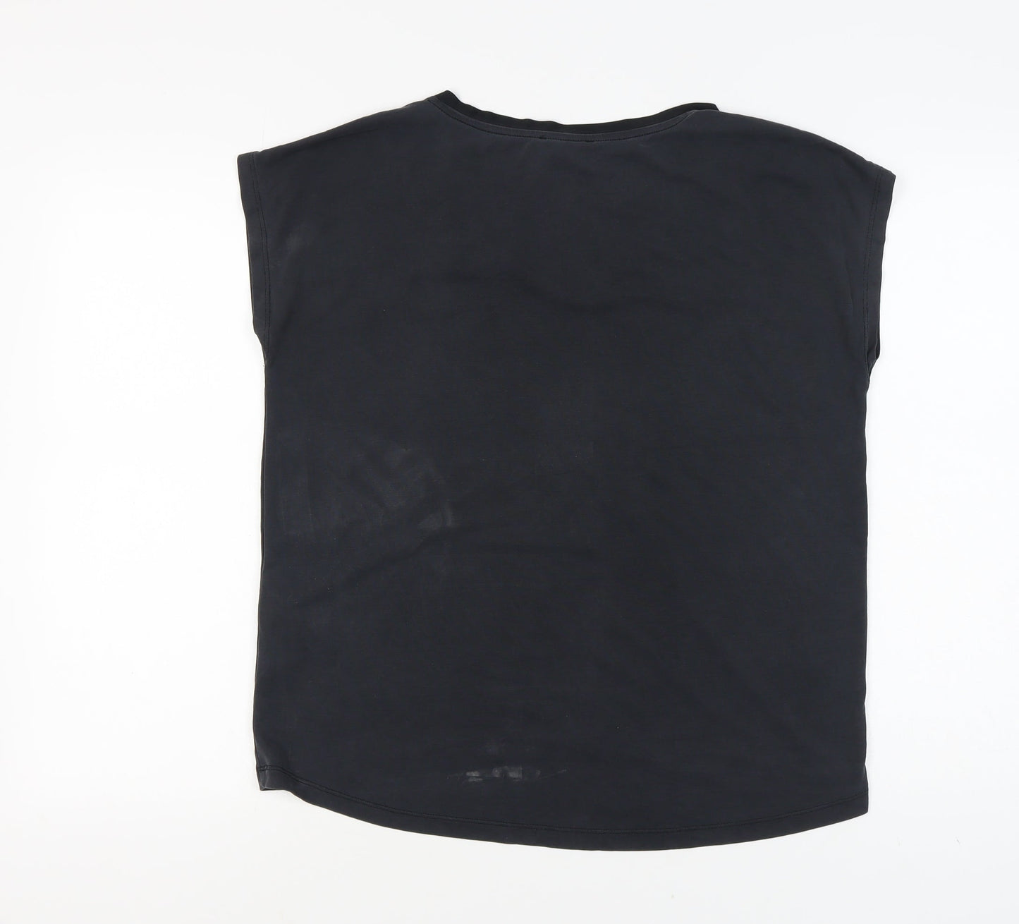 Womens UK Size M Soaked in Luxury Black Basic T-Shirt