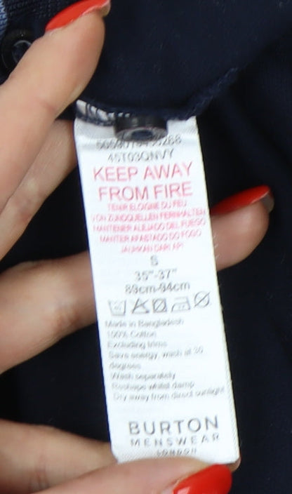 Burton Menswear Men's Black Polo Shirt, Size S