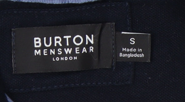 Burton Menswear Men's Black Polo Shirt, Size S