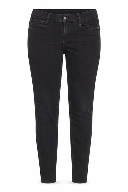 Women's Black Skinny Jeans - Size 14, Stretch Denim