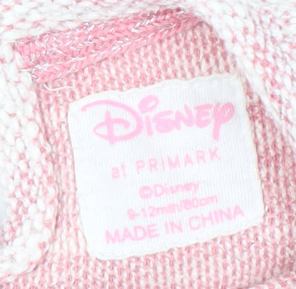 Disney Girls Pink Minnie Dress 9-12 Months With Long Sleeves