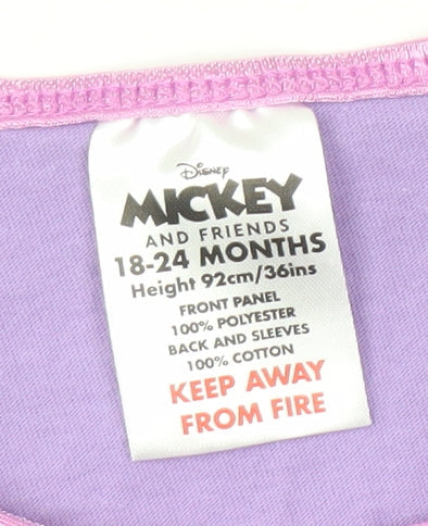 Mickey and Friends Unisex Toddler Purple T-Shirt 18-24 Months