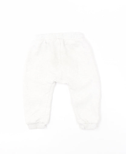 Disney Unisex 12-18 Months White Elastic Waist Trousers