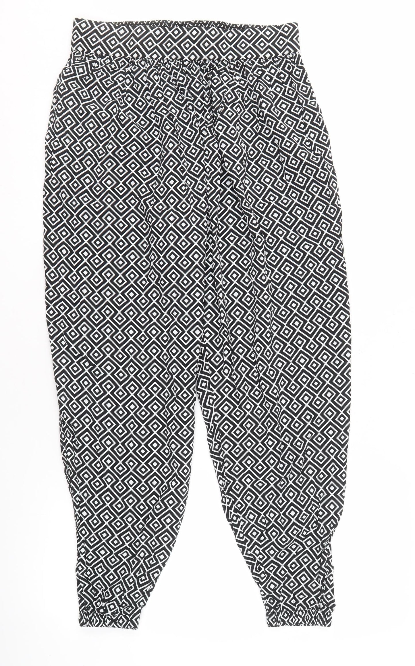 Womens UK Size 8 Marks and Spencer Relaxed Fit Harem Black Trousers