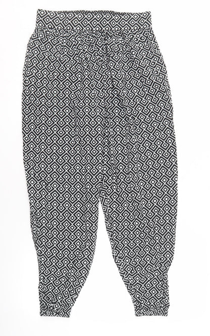 Womens UK Size 8 Marks and Spencer Relaxed Fit Harem Black Trousers