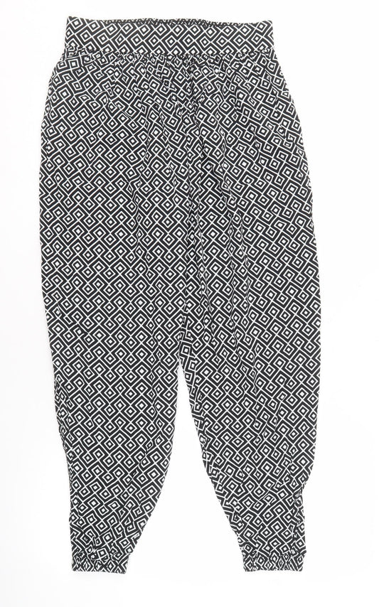 Womens UK Size 8 Marks and Spencer Relaxed Fit Harem Black Trousers