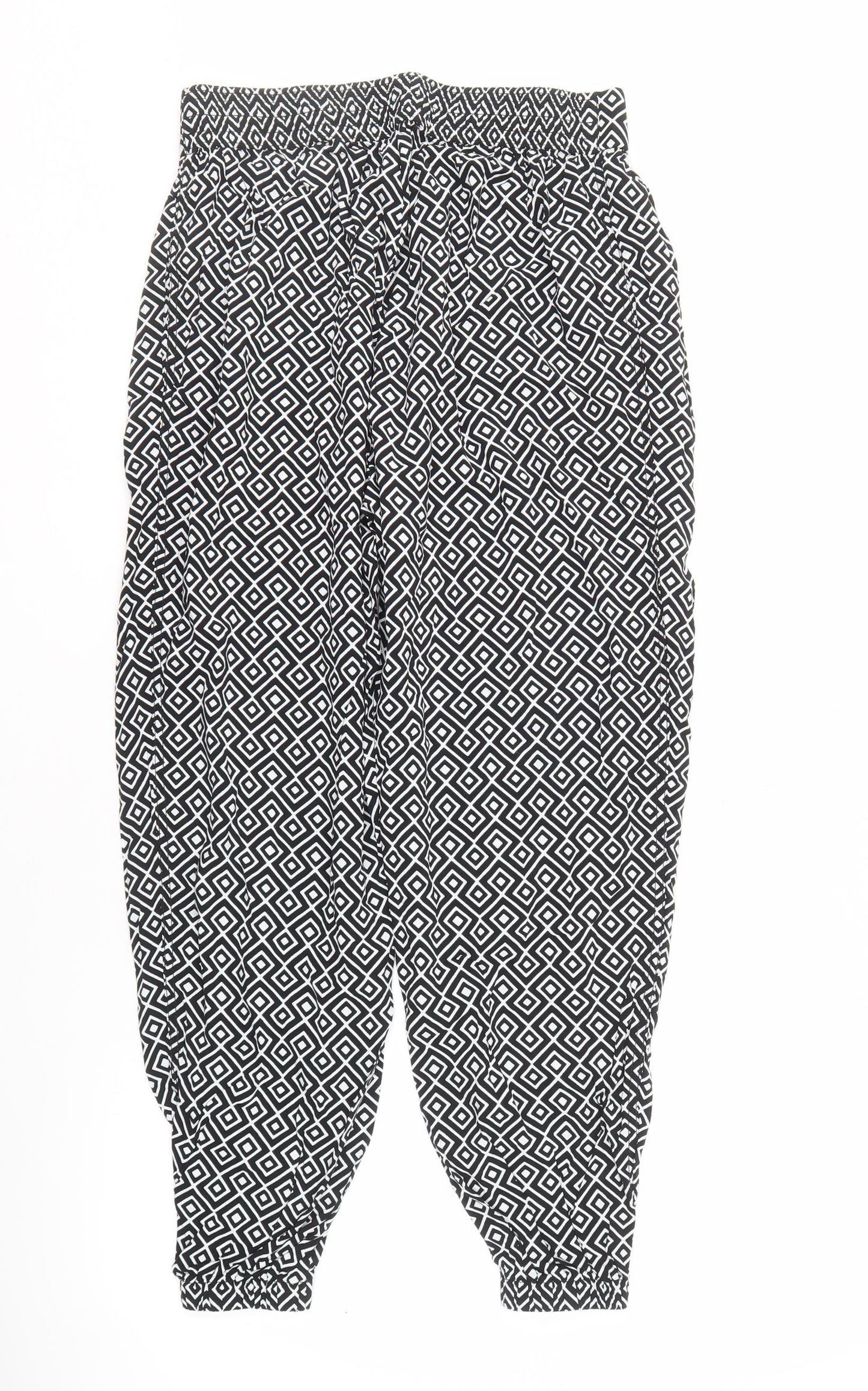 Womens UK Size 8 Marks and Spencer Relaxed Fit Harem Black Trousers