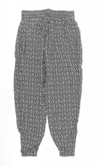 Womens UK Size 8 Marks and Spencer Relaxed Fit Harem Black Trousers