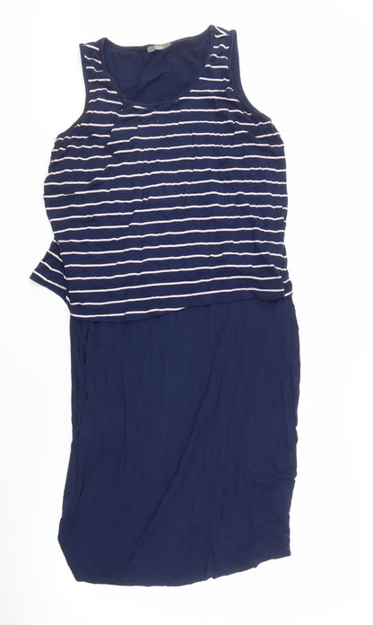 South Womens Blue Sleeveless Striped Dress Size 18