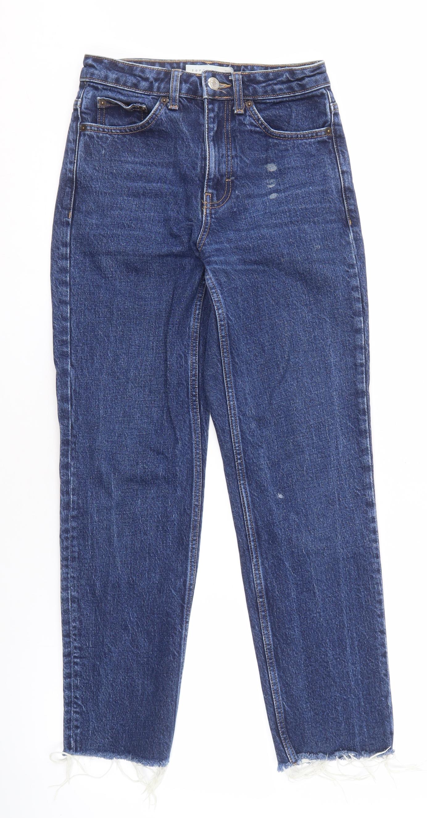 Topshop Women's Blue Straight Jeans Size 4