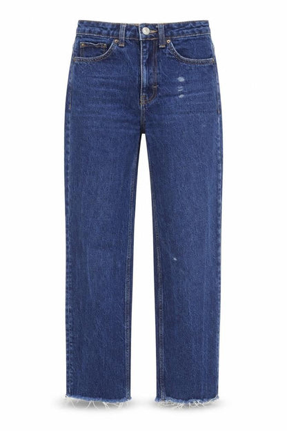 Womens UK Size 4 Topshop Regular Fit Straight Blue Jeans