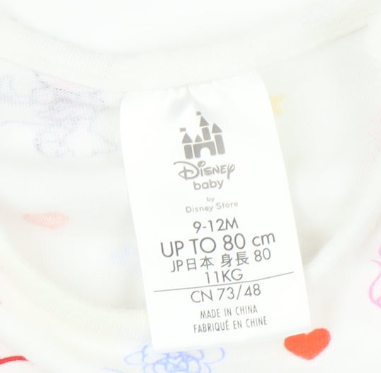 Disney Unisex Baby T-Shirt 9-12 Months Multicoloured Round Neck