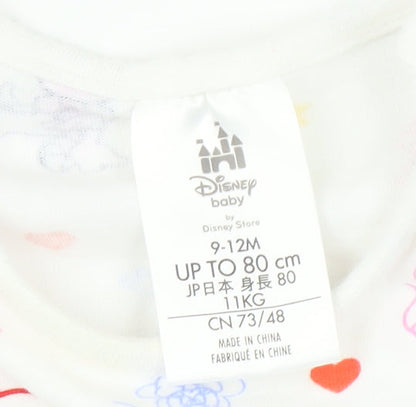 Disney Unisex Baby T-Shirt 9-12 Months Multicoloured Round Neck