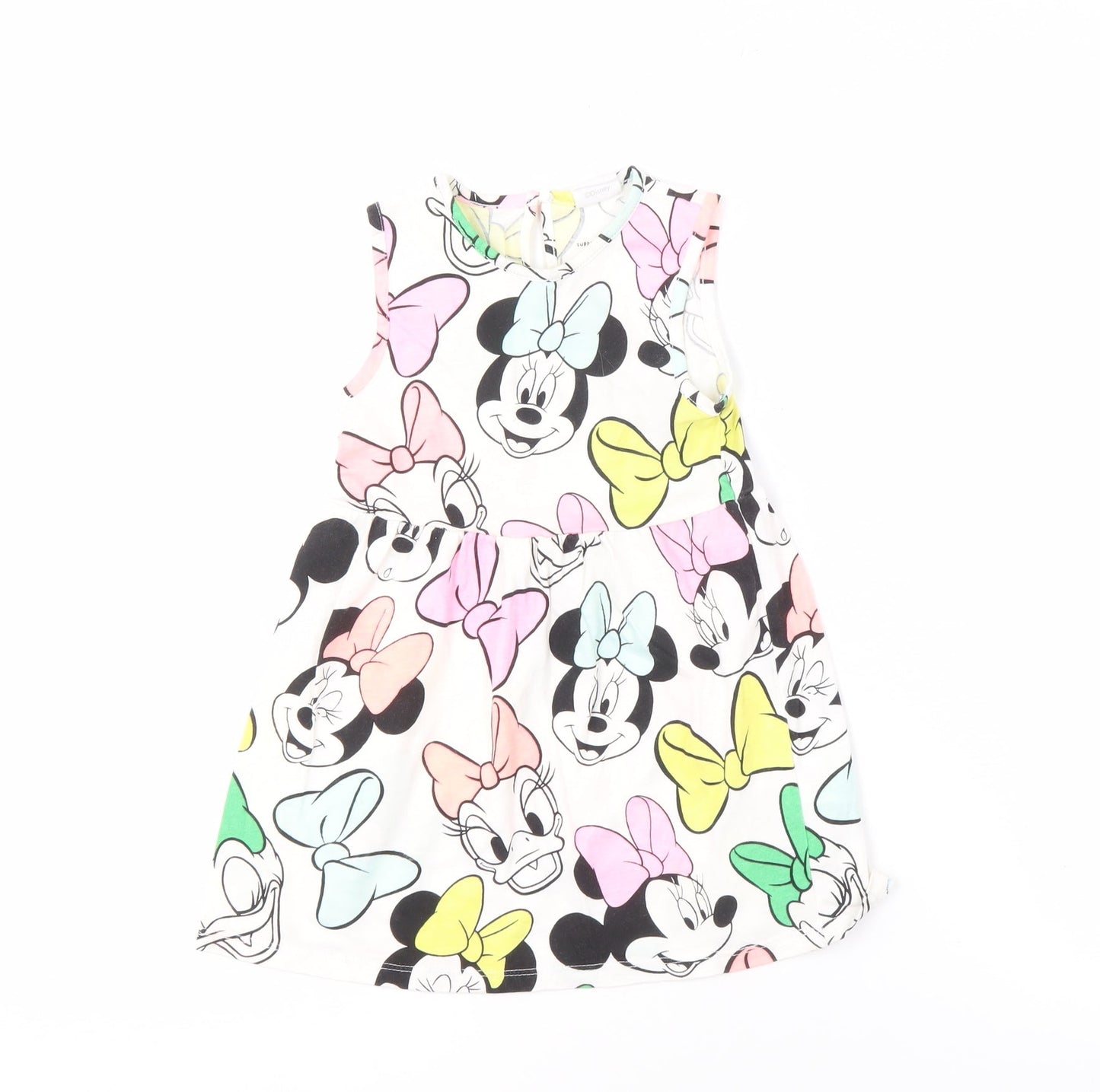 Disney Girls' Multicoloured Minnie Mouse A-Line Dress, 9-12 Months