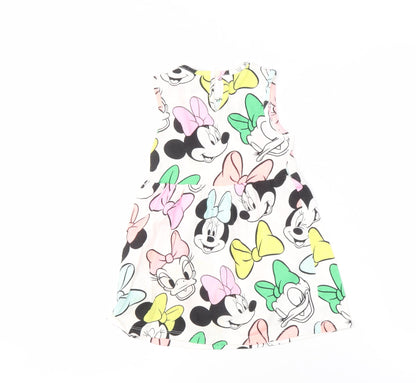 Disney Girls' Multicoloured Minnie Mouse A-Line Dress, 9-12 Months