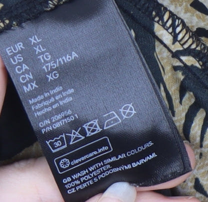 Womens UK Size XL H&M Black Basic Blouse