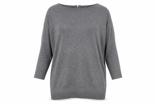 Womens UK Size 16 ESMARA Grey Pullover Jumper