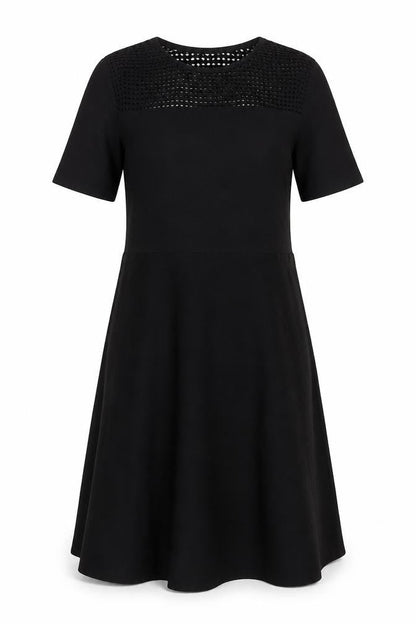 Very Women's Black Crochet Accents Dress Size 8