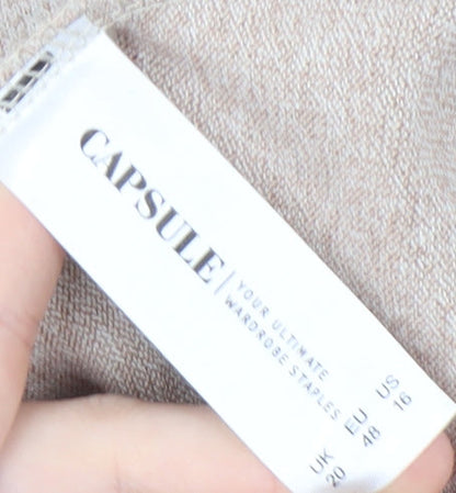 Womens UK Size 20 Capsule Beige Pullover Jumper