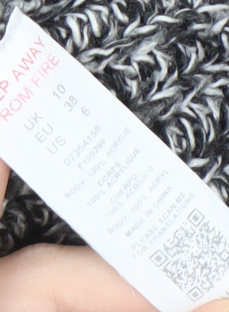 Collusion Women's Mock Neck Multicoloured Pullover, Size 10