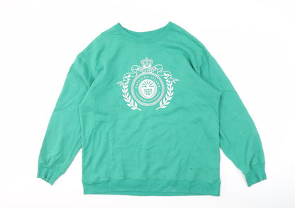 Mens UK Size M Hollister Green Pullover Sweatshirt
