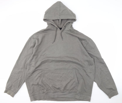 Mens UK Size L boohooMAN Grey Pullover Hoodie