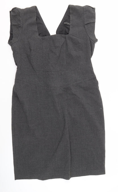 Dorothy Perkins Women's Grey Sheath Dress Size 16