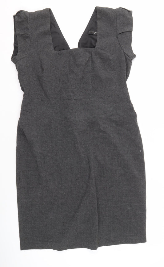 Dorothy Perkins Women's Grey Sheath Dress Size 16
