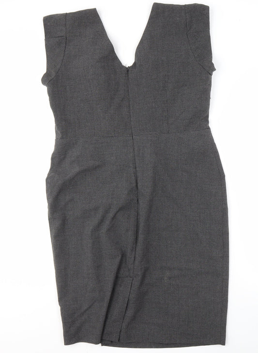 Dorothy Perkins Women's Grey Sheath Dress Size 16