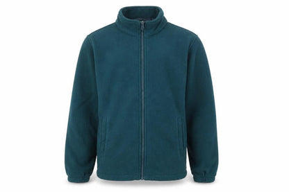 Front view of Mountain Warehouse boys’ green fleece basic jacket 13 years