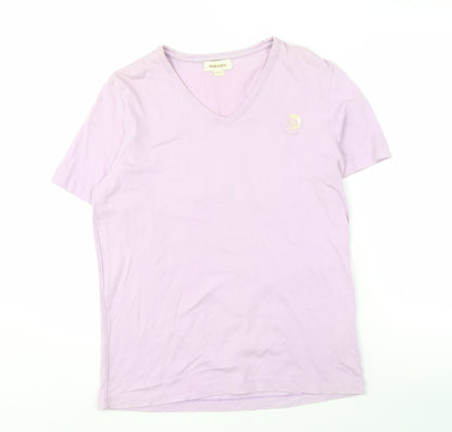 Womens UK Size S Diesel Pink Basic T-Shirt