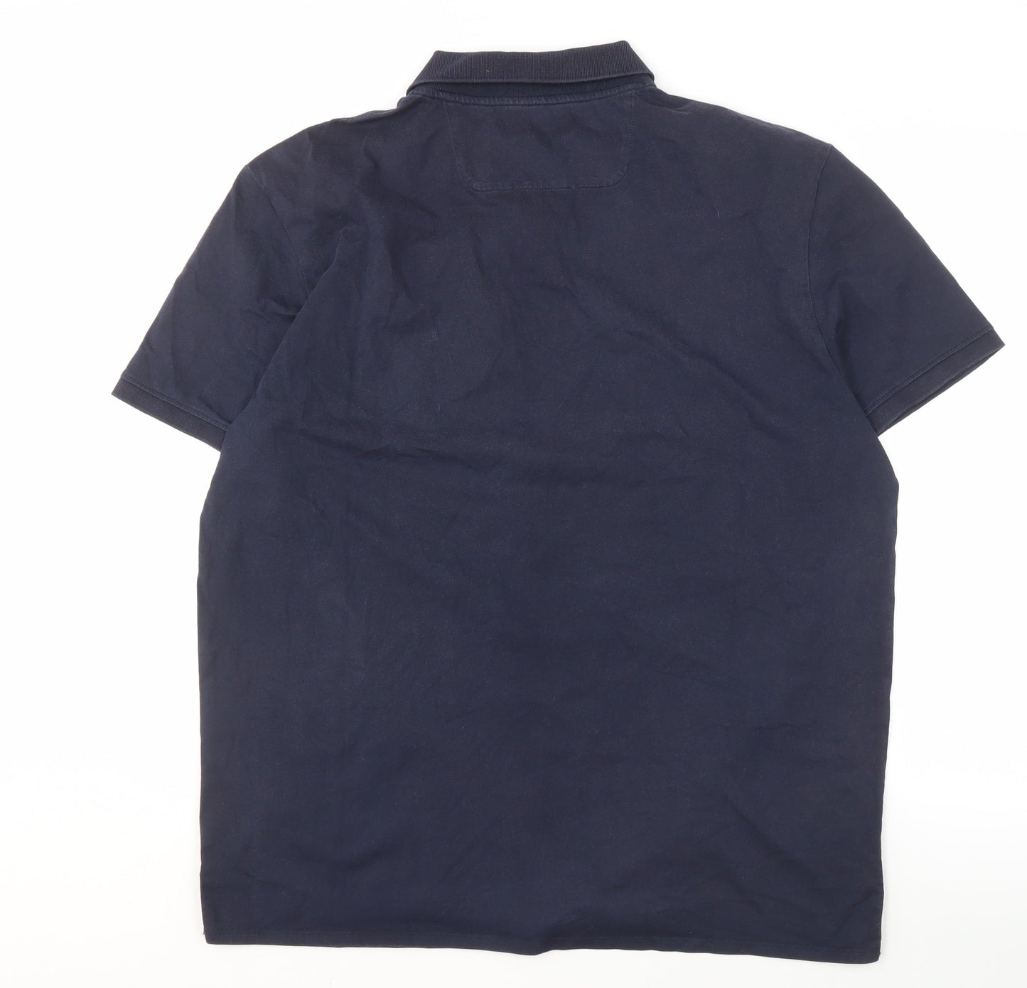 Calvin Klein Men's Blue Polo Shirt XL, Solid, Casual