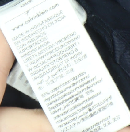 Calvin Klein Men's Blue Polo Shirt XL, Solid, Casual