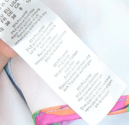 Womens UK Size 10 PRETTYLITTLETHING Multicoloured Basic Button-Up