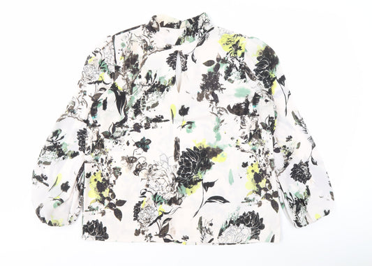 Womens UK Size 14 NEXT Multicoloured Basic Blouse