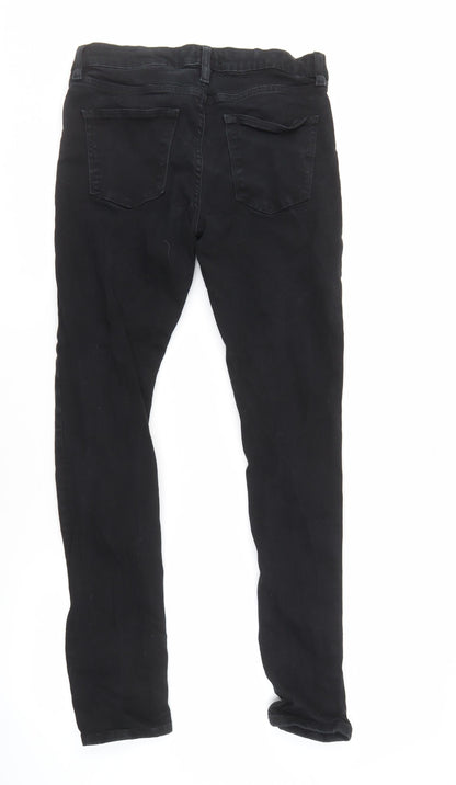 Mens UK Size 30 River Island Slim Fit Skinny Black Jeans