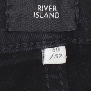 Mens UK Size 30 River Island Slim Fit Skinny Black Jeans