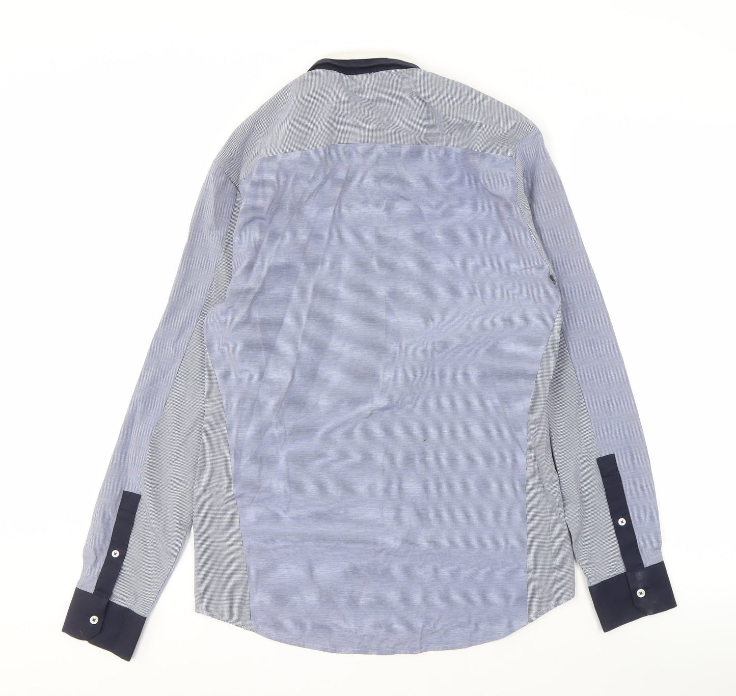 River Island Men's Blue Slim Fit Casual Shirt S