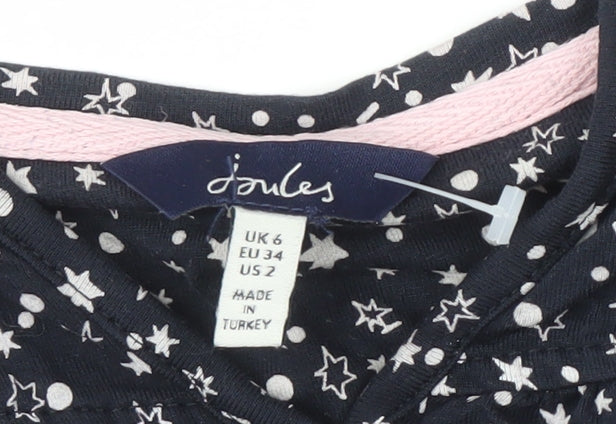 Womens UK Size 6 Joules Blue Basic Blouse