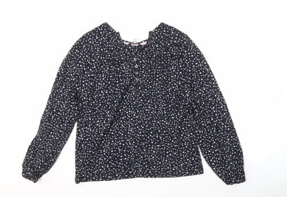 Womens UK Size 6 Joules Blue Basic Blouse